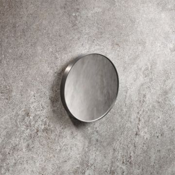 HSK RenoMag Kosmetikspiegel Wandmodell rund, mit 3-fach Vergrößerung, in Gunmeta