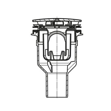 HSK Duschwanne Ablaufgarnitur für HSK-Duschwannen - senkrechter Abgang