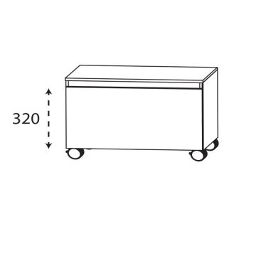 Laguna Ergänzungsschrank Rollenschrankschrank 60 cm Skizze