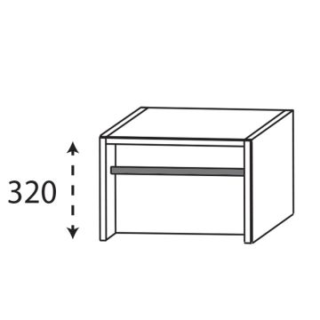 Laguna Platino 2.0 Plattenunterschrank - 30 cm Skizze