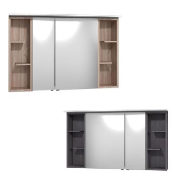 Laguna Kera.Round Spiegelschrank - 100 cm, 2 Türen, 1 LED-Flächenleuchte
