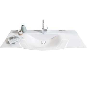 Laguna modern classic Möbelwaschtisch - 131,2 cm, STONEPLUS weiß