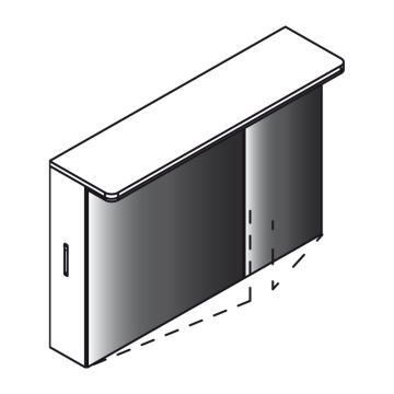 Lanzet Spiegel Spiegelschrank L8 - 90 cm Skizze