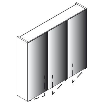Lanzet Spiegel Spiegelschrank L0 - 80 cm Skizze