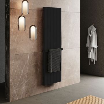 Nordholm Paneelheizkörper Rotonda - 1800 mmx565 mm, Schwarz-Matt, Ambiente