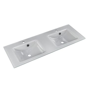Pelipal Serie 6110 Glas-Doppelwaschtisch 121 cm