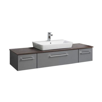 Pelipal PCON Aufsatzbecken mit Waschtischplatte und Unterschrank 137 cm