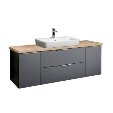 Pelipal PCON Aufsatzbecken mit Waschtischplatte und Unterschrank 137 cm
