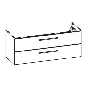 Pelipal PCON Waschtischunterschrank 125 cm Skizze