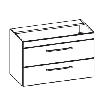 Pelipal PCON Waschtischunterschrank 98 cm Skizze