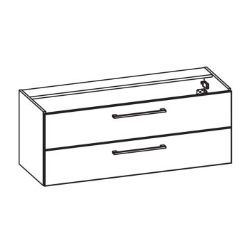 Pelipal PCON Waschtischunterschrank 125 cm Skizze