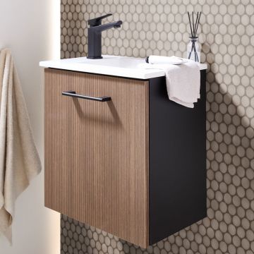 Pelipal Serie 6910 Mineralmarmor-Waschtisch mit Unterschrank 48 cm