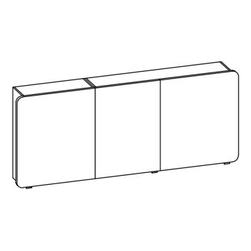 Pelipal Spiegelschrank 160 cm Skizze