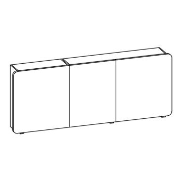 Pelipal Spiegelschrank 170 cm Skizze