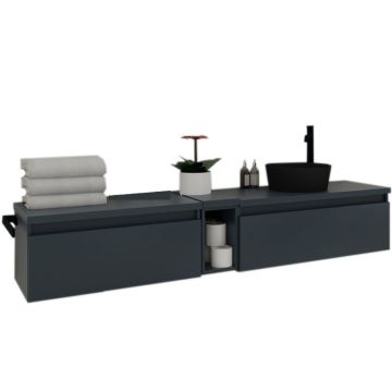 Puris Vialli Waschtisch mit Unterschrank Set 12-1 - 200,8 cm