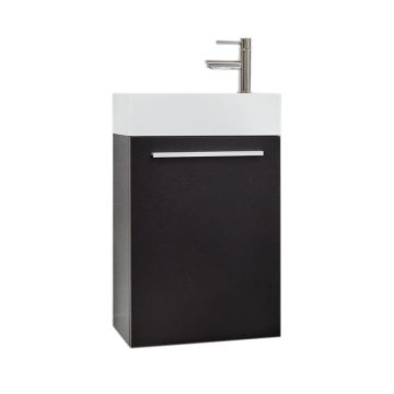 Treos Badmöbel mit Hahnloch Schwarz Serie 900