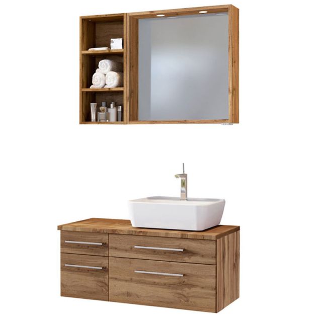 Held Möbel Davos Badmöbel Set
