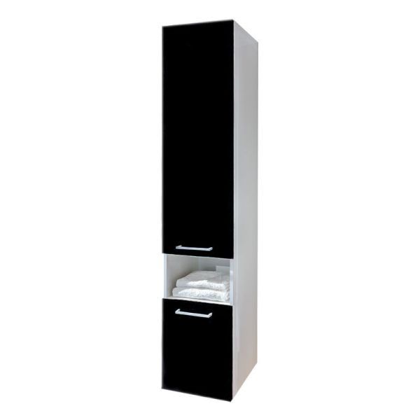 Badea Ergänzungsmöbel Hochschrank - 30 cm, 1 Tür, 1 Auszug 1 offenes Fach