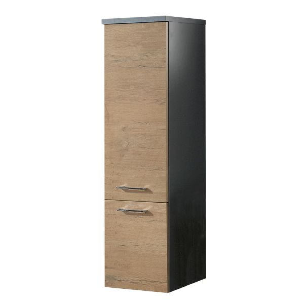 Badea Mittelschrank 35 cm, 2 Türen, 3 Glaseinlegeböden, Abdeckplatte
