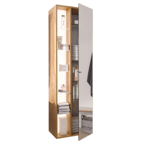 b collection b brace Hochschrank - 50 cm, 1 Doppelspiegeltür