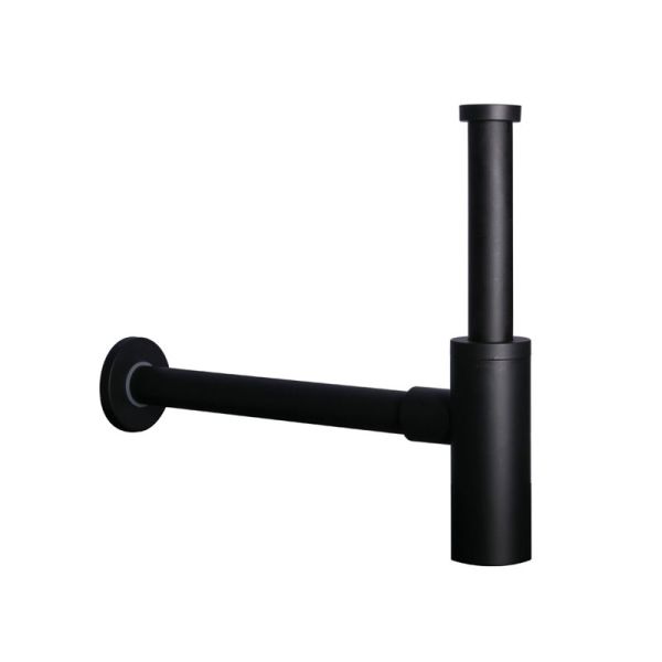 b collection Zubehör Designsiphon - schwarz matt