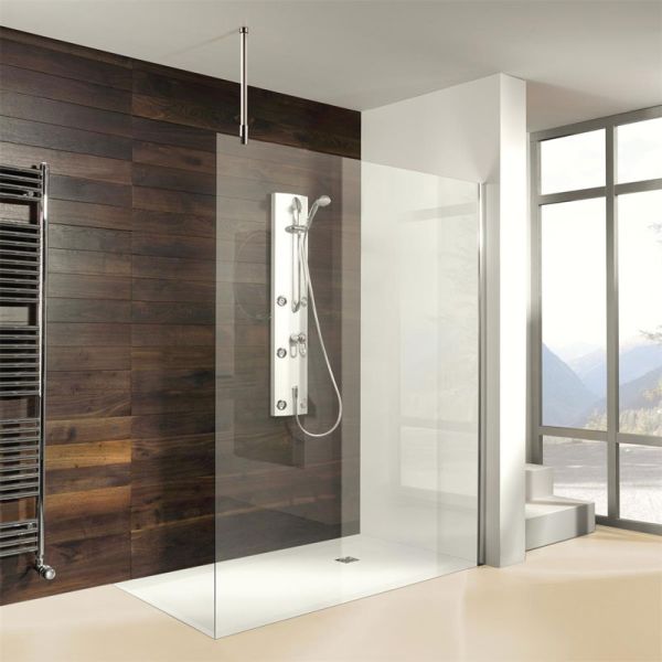 Breuer Entra Walk In Dusche - Duschwand alleinstehend 100 cm Ambiente 1