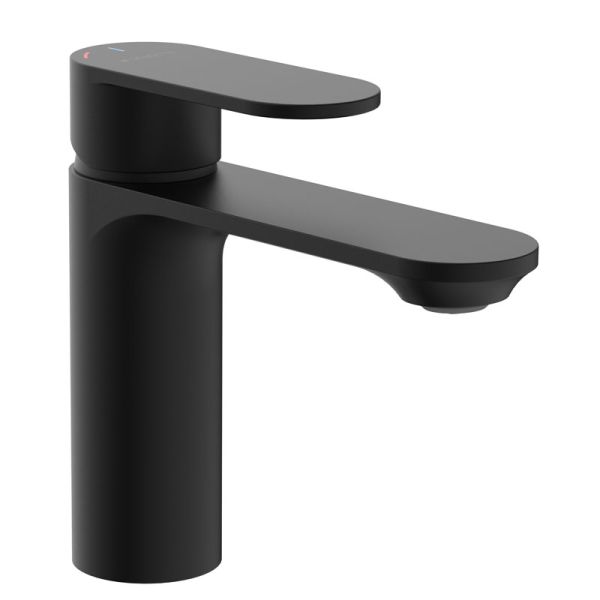 badshop.de Design Waschtischarmatur mattschwarz, inkl. Pop-up-Venti