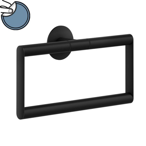 badshop.de Design Handtuchhalter Handtuchring schwarz