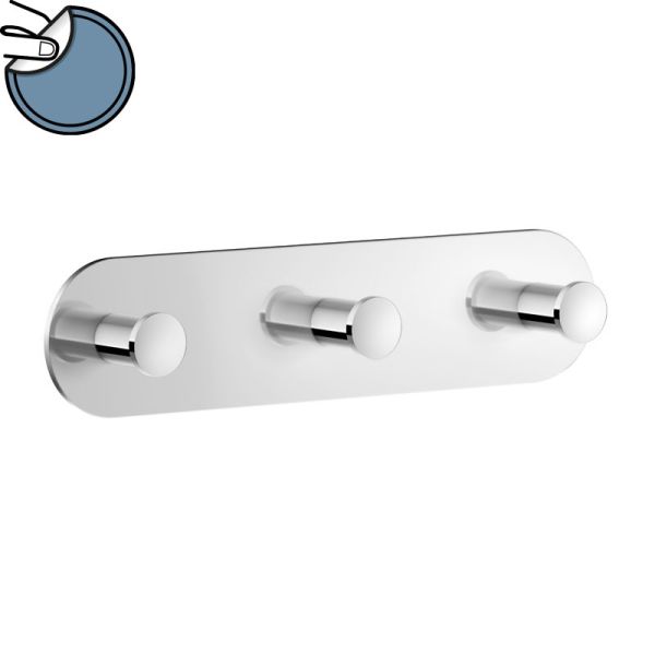 badshop.de Design Haken - Hakenleiste Dreierhakenleiste chrom