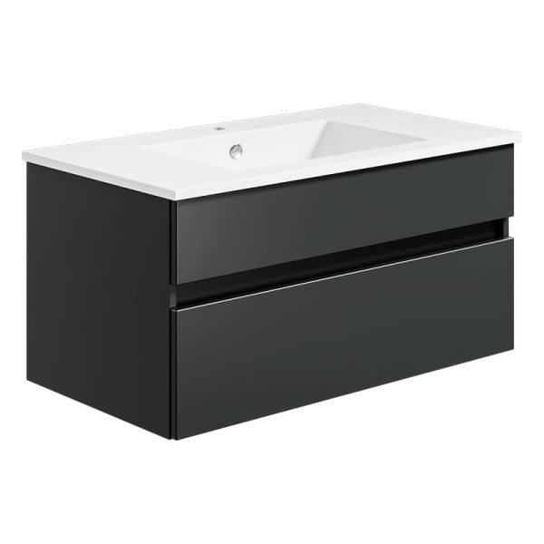 badshop.de Aurora Badmöbel Set 16 - 92 cm, Unterschrank Profilansicht