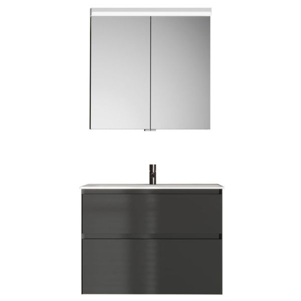 Burgbad Accura Badmöbel Set 82 cm