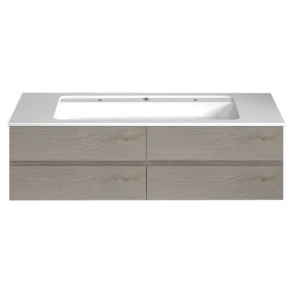 Burgbad Bel Mineralguss-Doppelwaschtisch mit Unterschrank 161 cm