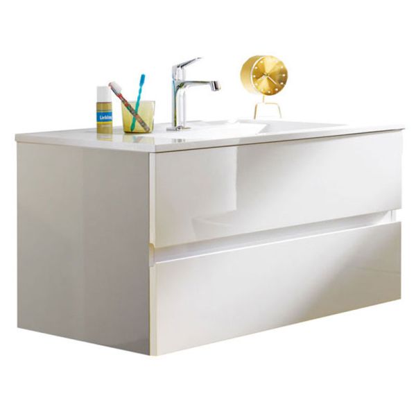 Burgbad Bel Mineralguss-Waschtisch mit Unterschrank 81 cm