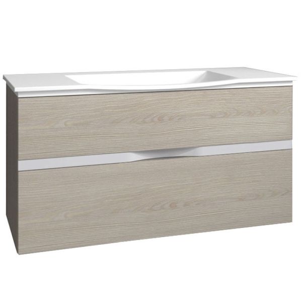 Burgbad Orell Mineralguss-Waschtisch und Unterschrank 123 cm