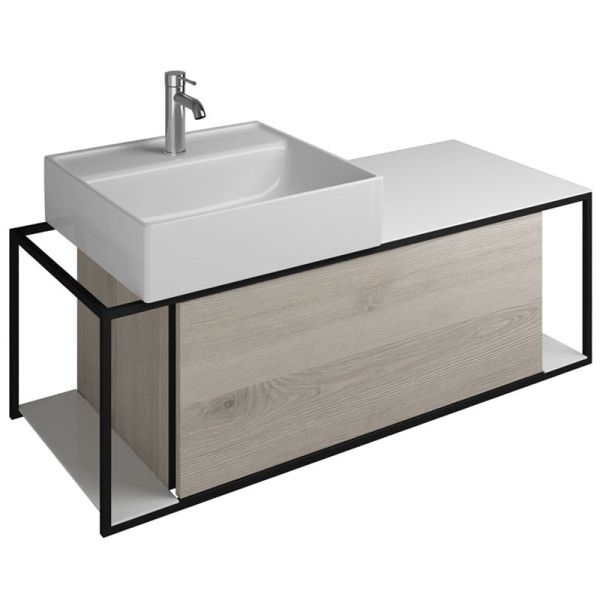 Burgbad Junit Keramik-Waschtisch mit Unterschrank 120 cm