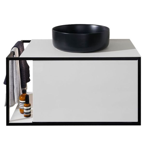 Burgbad Junit Keramik-Waschtisch mit Unterschrank 77 cm