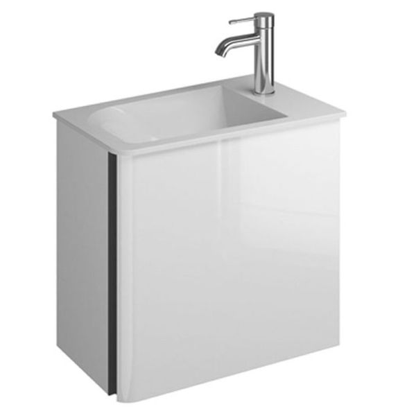 Burgbad Badu Waschtisch mit Unterschrank Gäste Bad Set 9 - 52 cm