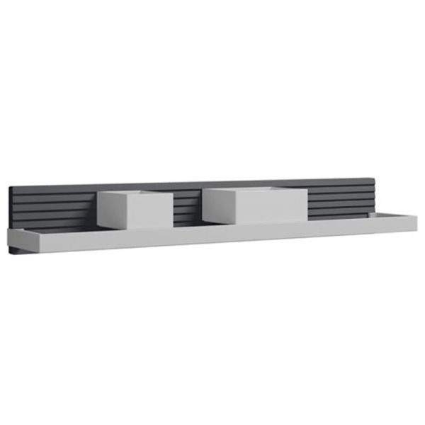 Burgbad Fiumo Wandbord 80 cm - Weiß/Graphit