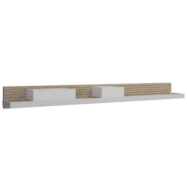 Burgbad Fiumo Wandbord 120 cm - Weiß/Eiche