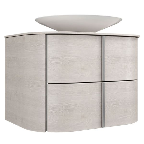 Burgbad Lavo 2.0 Waschtisch mit Unterschrank - 71 cm, Mineralguss-Aufsatzbecken