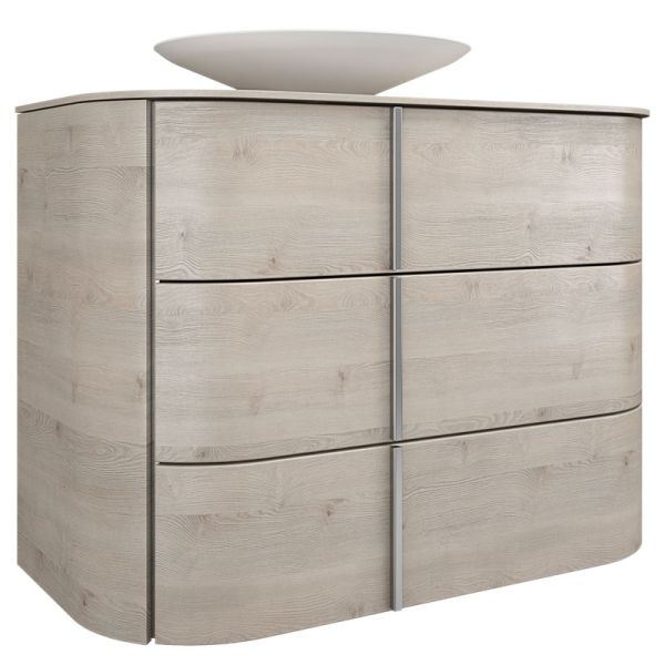Burgbad Lavo 2.0 Aufsatzwaschtisch, Konsolenplatte, Unterschrank 101 cm