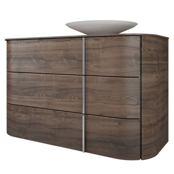 Burgbad Lavo 2.0 Aufsatzwaschtisch, Konsolenplatte, Unterschrank 121 cm