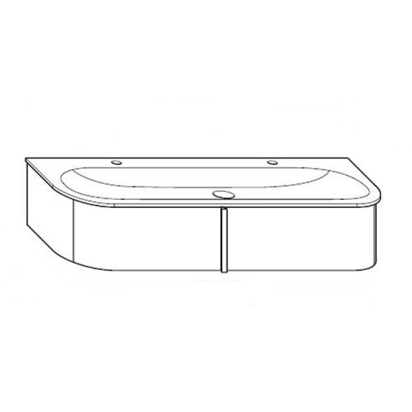 Burgbad Lavo 2.0 Waschtisch mit Unterschrank - 122 cm