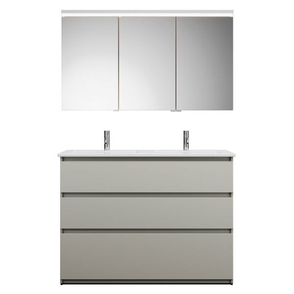 Burgbad LIN20 Badmöbel Set 123 cm Skizze