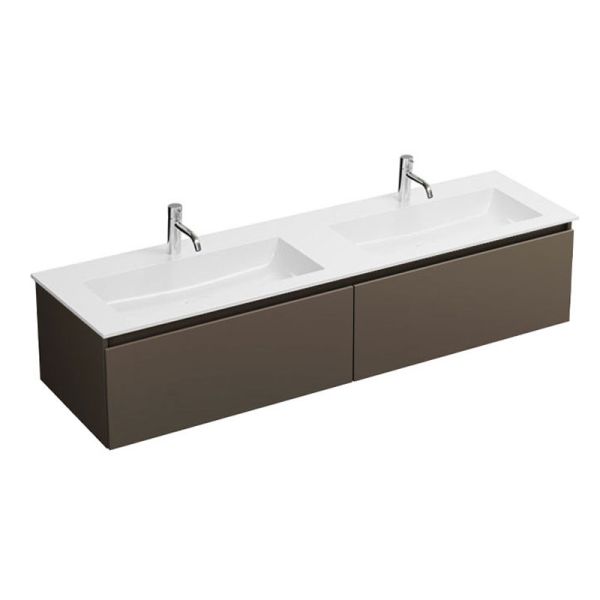 Burgbad LIN20 Doppelwaschtisch mit Unterschrank Set 162 cm Skizze