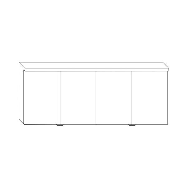 Burgbad LIN20 Spiegelschrank 180 cm Skizze