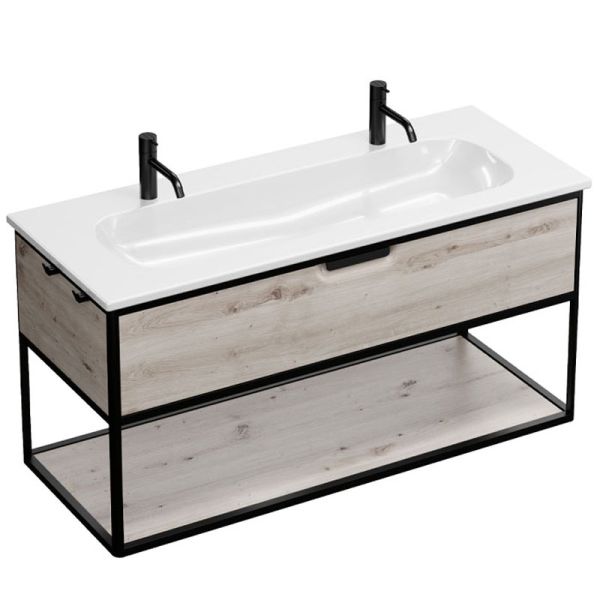 Burgbad Vry Doppelwaschtisch mit Unterschrank - 123 cm