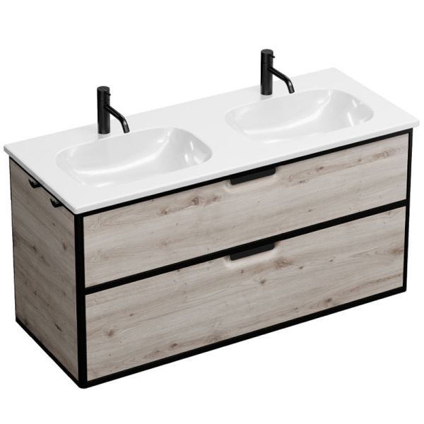 Burgbad Vry Doppelwaschtisch mit Unterschrank - 123 cm