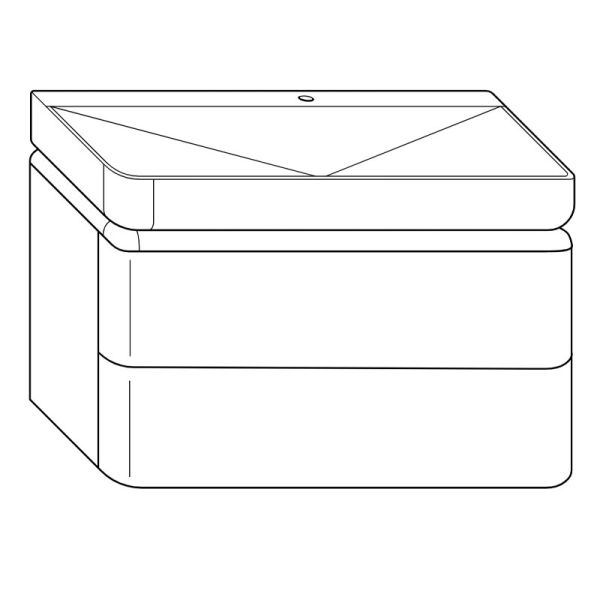 Burgbad b.me Waschtisch mit Unterschrank - 100 cm