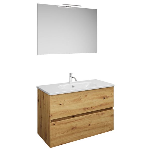 Burgbad Rocio Badmöbel Set 100 cm Eiche Dekor Urban